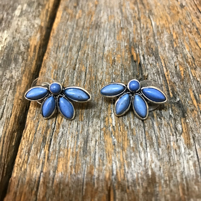 Western Earrings - Purple Stone