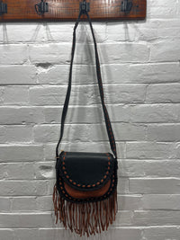 Sadie - Black & Tan Saddle Crossbody