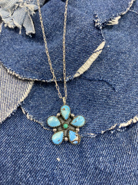 Celeste Necklace - Silver Turquoise