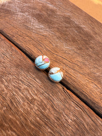 Candy Earrings - Cotton Candy Dahlia Stones (Medium)