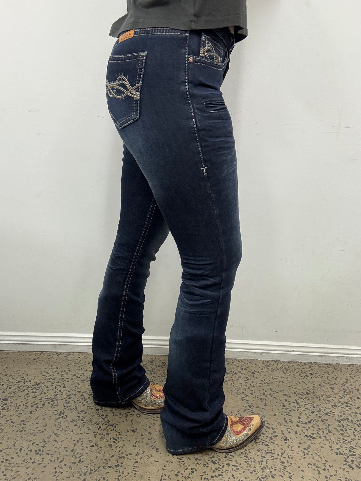 Cowgirl Tuff Jeans - DFMI Dark Flannel