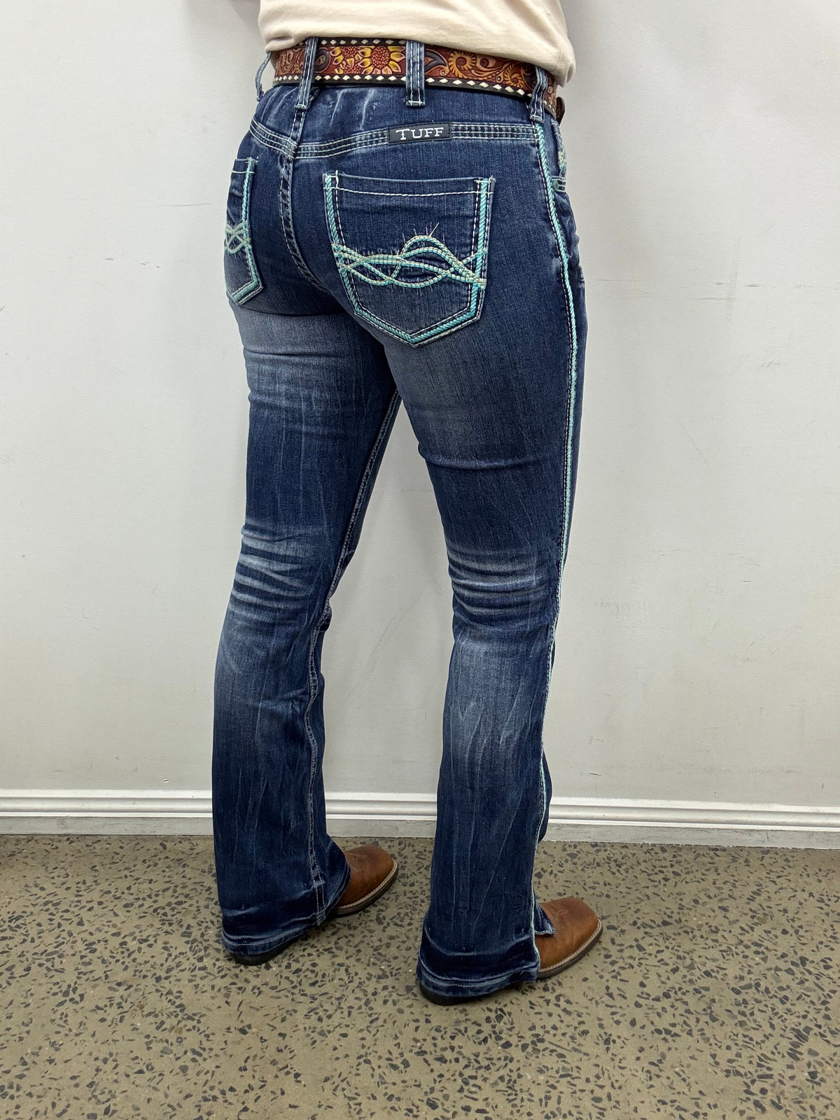 Cowgirl Tuff Jeans - Twisted Turquoise