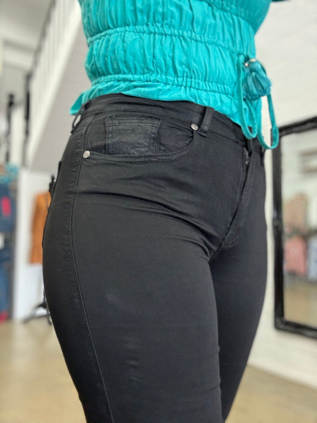 High Rise Skinny Black Jean