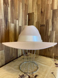 Pinch Front Felt Hat - Beige