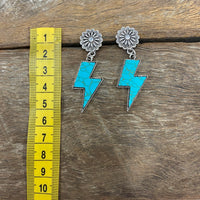 Jamie - Lightning Bolt Turquoise Earring