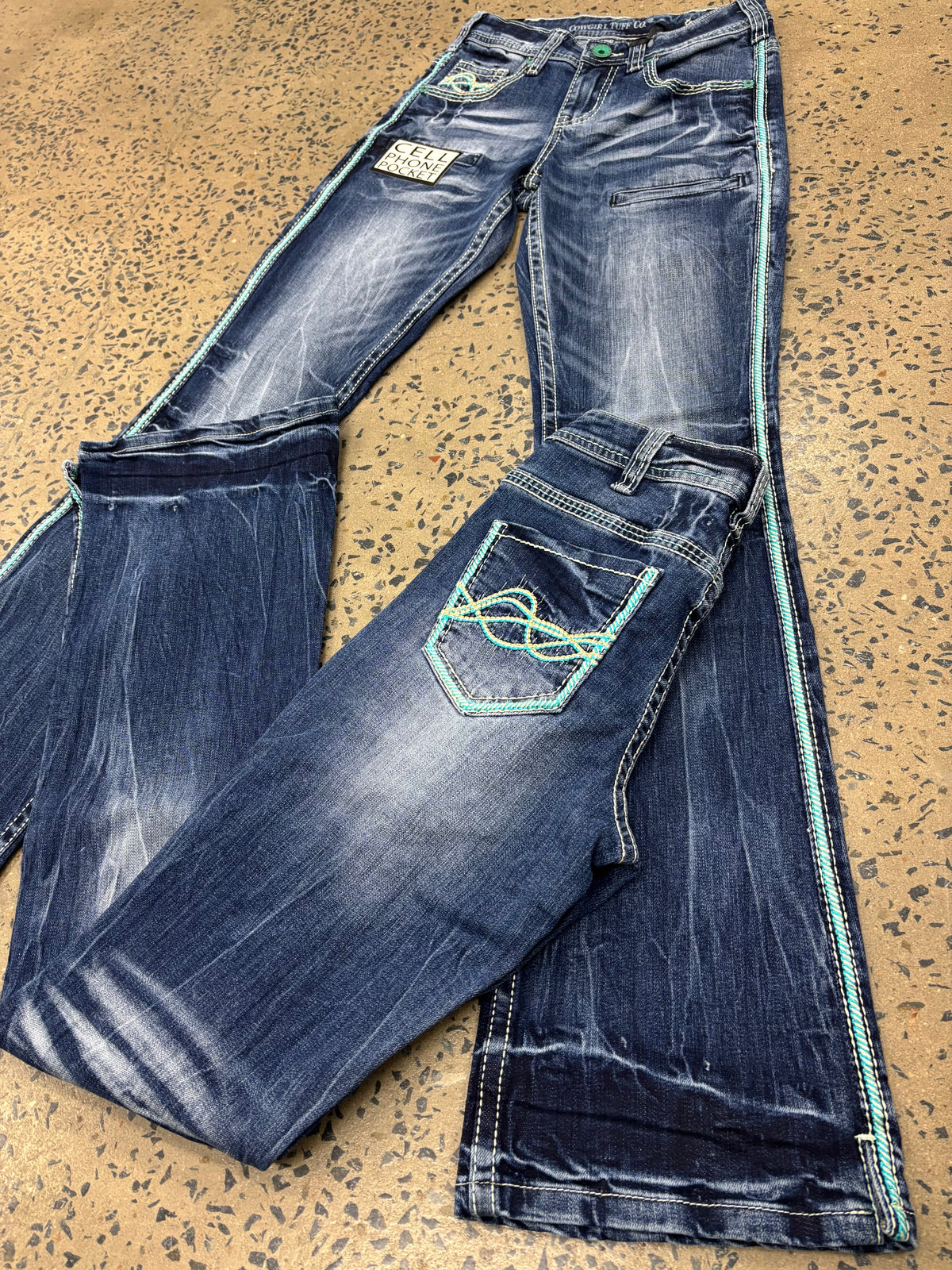 Cowgirl Tuff Jeans - Twisted Turquoise