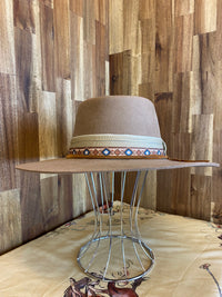 Gambler Felt Hat - Beige