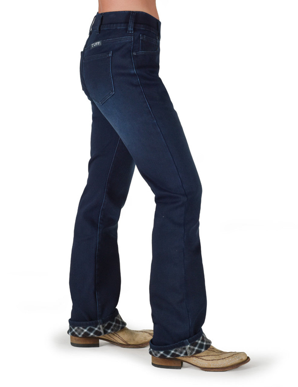 Cowgirl Tuff Jeans - Pull-On Flannel