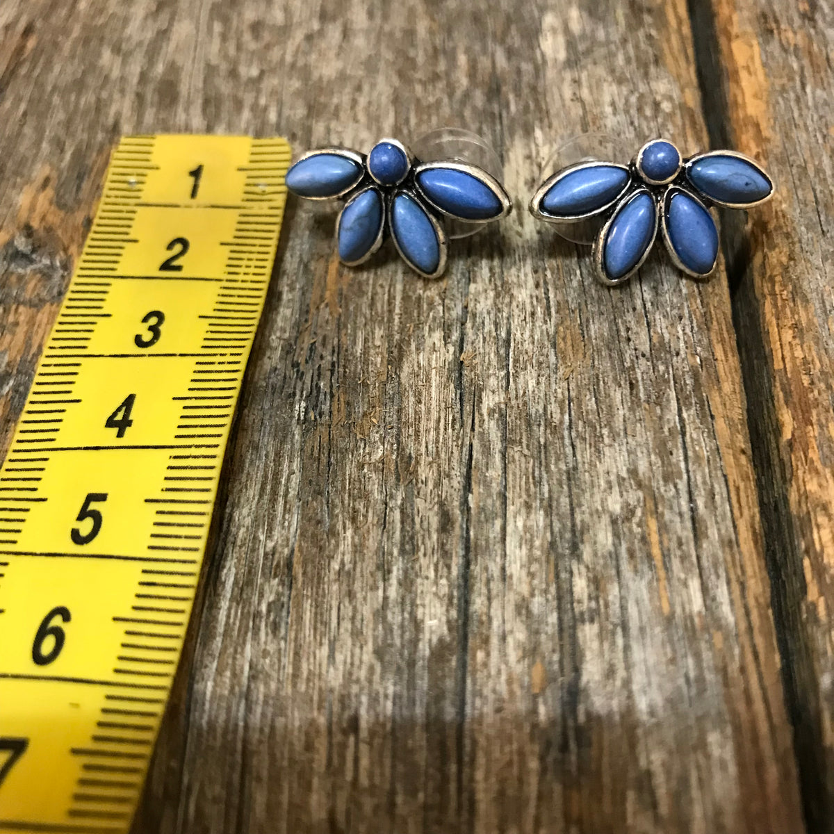 Western Earrings - Purple Stone