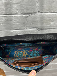 Sadie - Black & Tan Saddle Crossbody