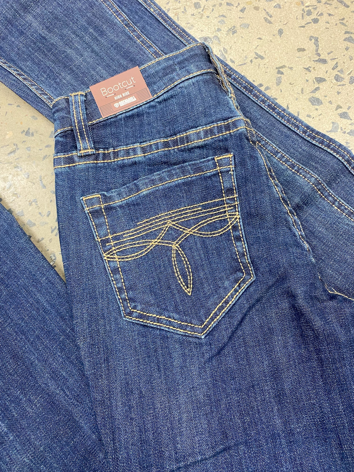 Rock & Roll Cowgirl Jeans - BW4HD07198 - Saddle Stitch High Rise Bootcut