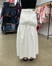 Robyn - White Denim Skirt