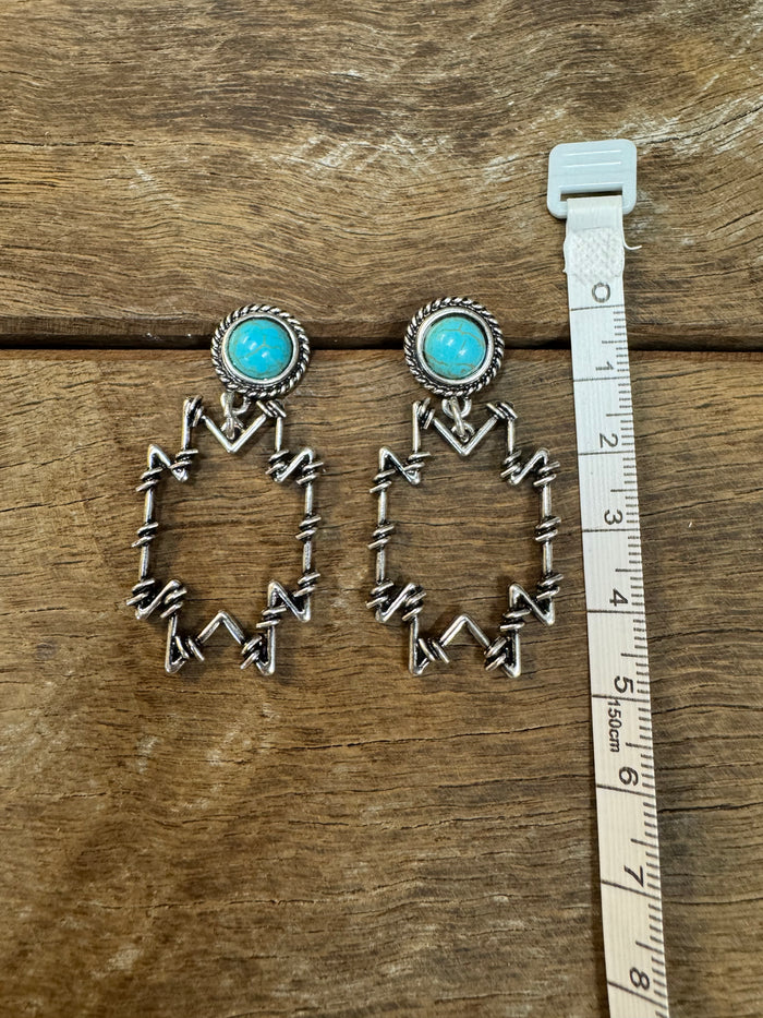 Western Earrings - Aztec Barbwire