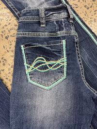 Cowgirl Tuff Jeans - Twisted Turquoise