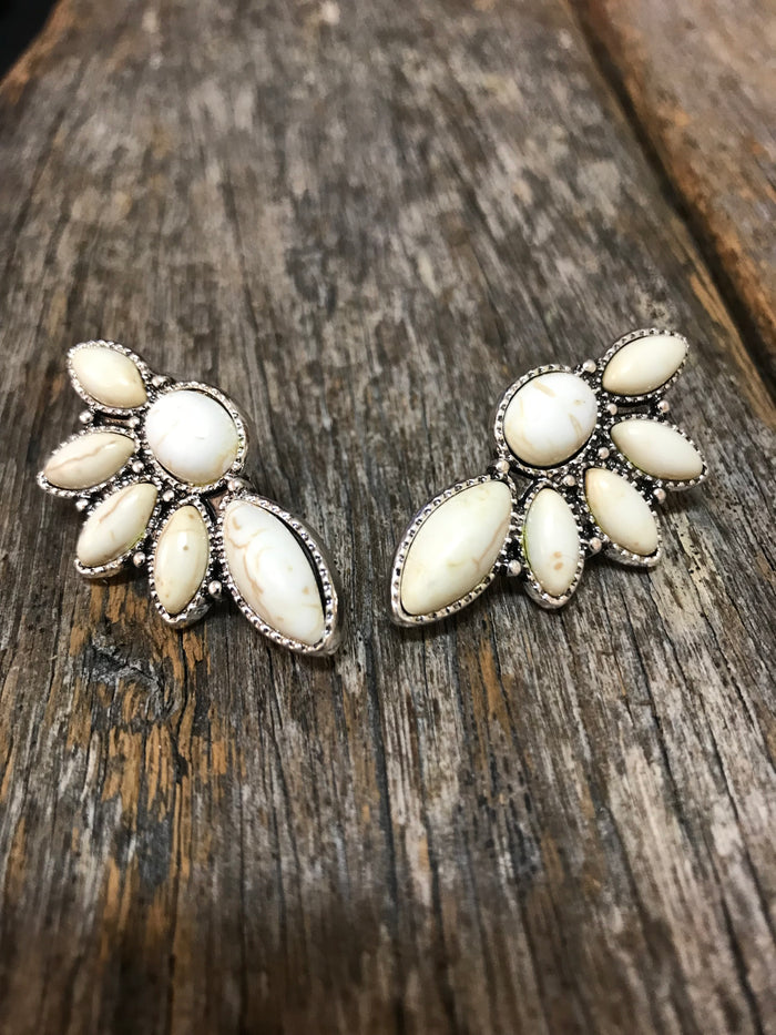 Western Earrings - Natural Stone