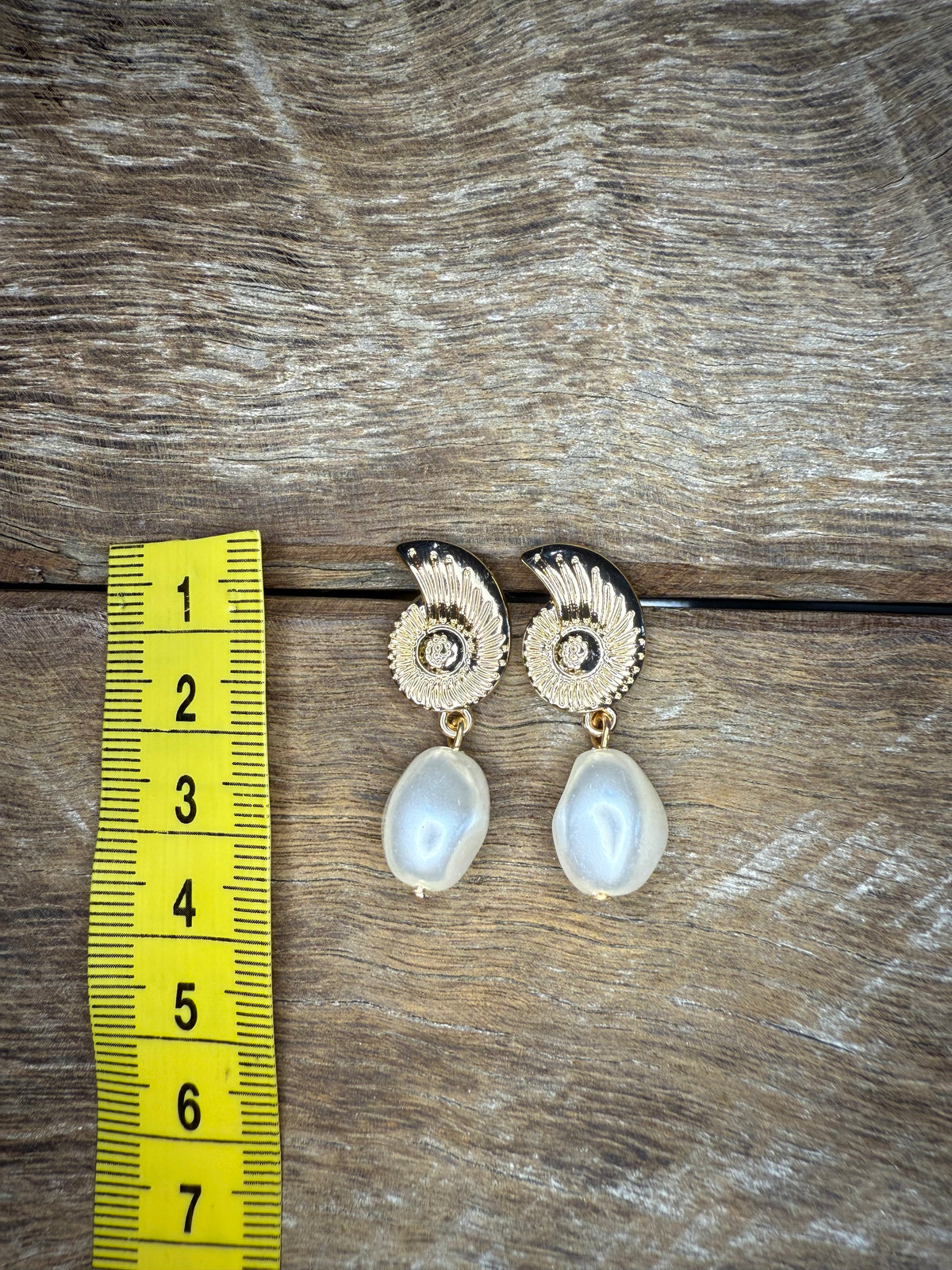 Earrings - Pearl Seashell Drop