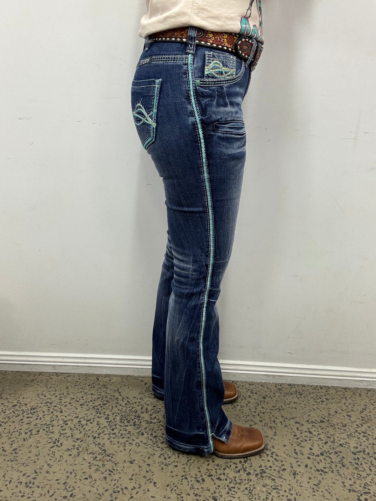 Cowgirl Tuff Jeans - Twisted Turquoise