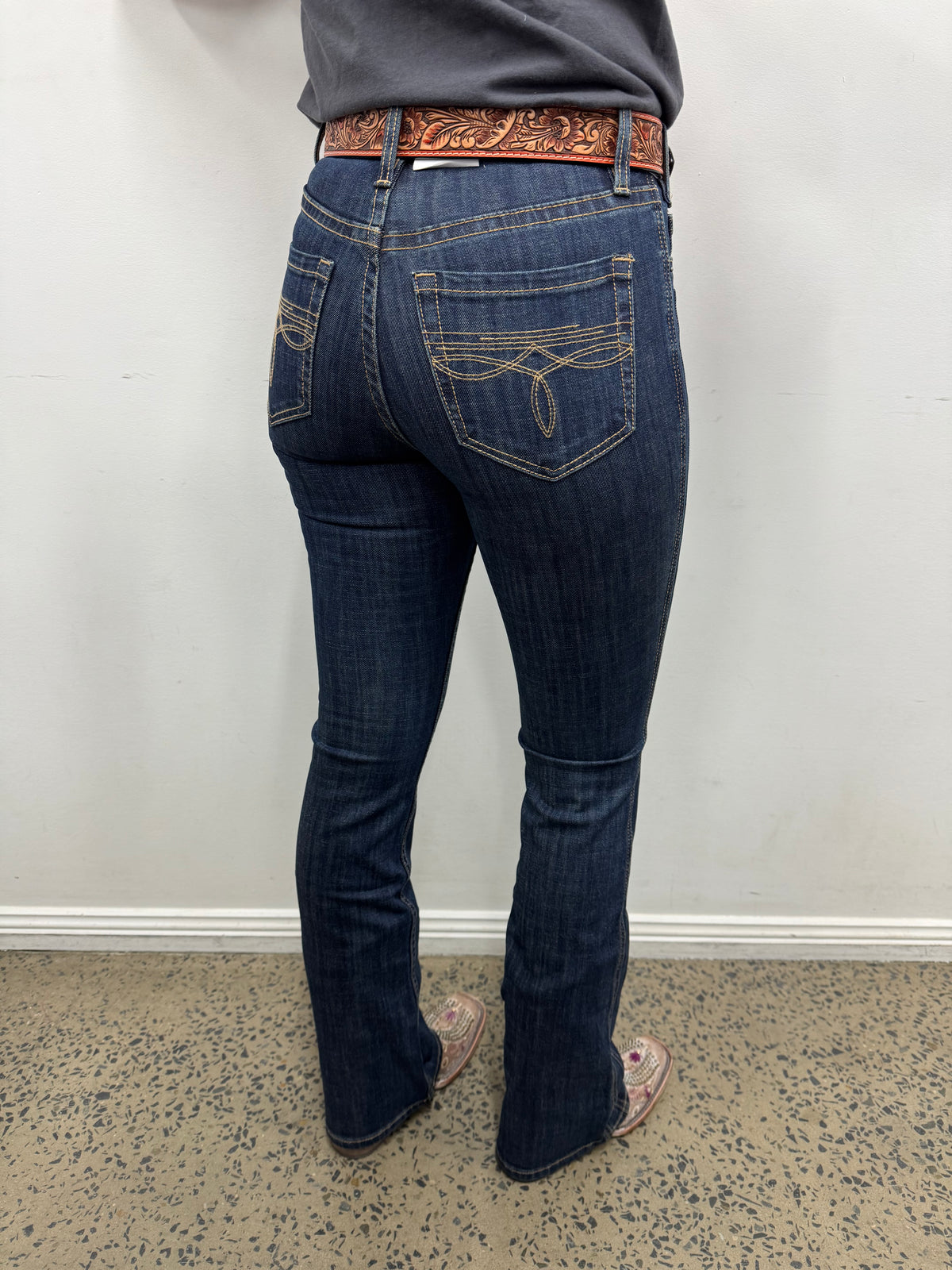 Rock & Roll Cowgirl Jeans - BW4HD07198 - Saddle Stitch High Rise Bootcut