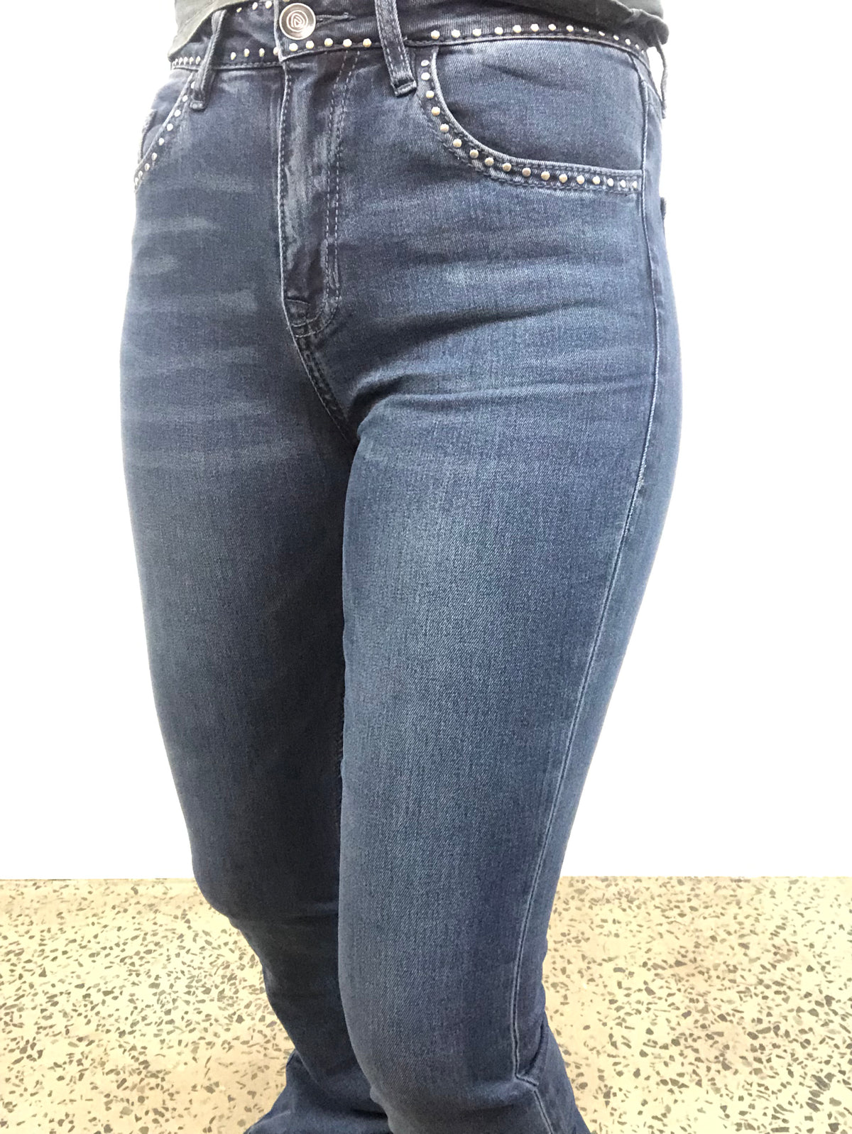 Rock & Roll Cowgirl Jeans - WHN2698 - Studded High Rise Trouser