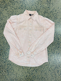 Cruel Girl Long Sleeved Shirt - Pink Pearl Snap (CTW7383010)