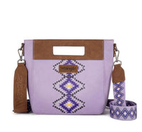 Wrangler Top Handle Aztec Embroidered Crossbody - Purple (WG220-9360PP)