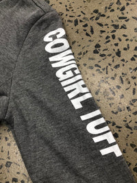 Cowgirl Tuff Quarter Zip - Grey & Cream