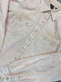 Cruel Girl Long Sleeved Shirt - Pink Pearl Snap (CTW7383010)