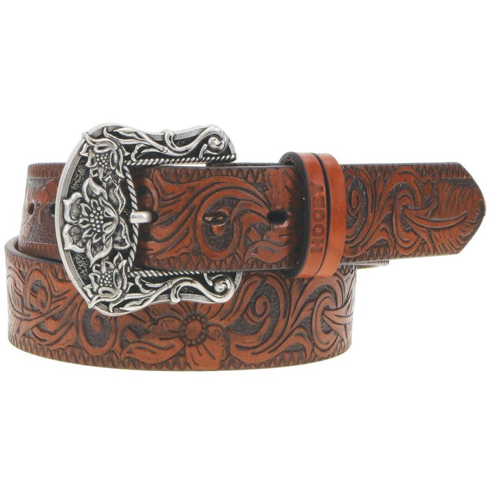 Western Belt - Flora Hooey Belt (Brown w/ Floral)