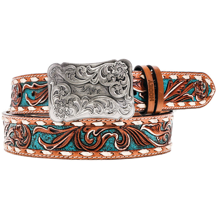 Western Belt - Sonoma Hooey Belt (Brown/Ivory w/Turquoise Floral)