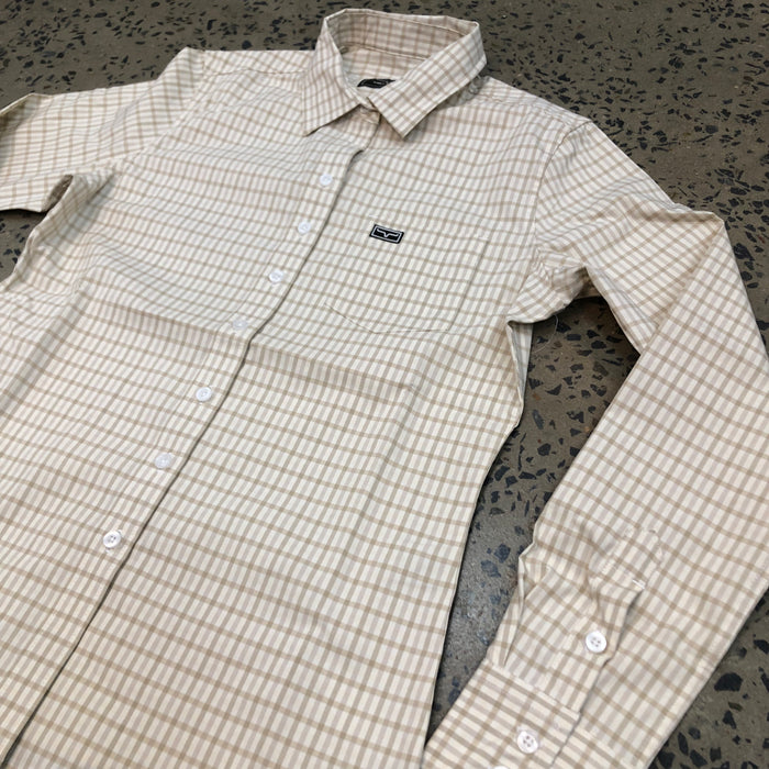 Kimes Ranch Long Sleeved Shirt - Tucco Mini Check Khaki