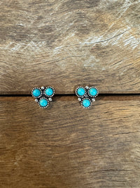 Western Earrings - Turquoise Stud