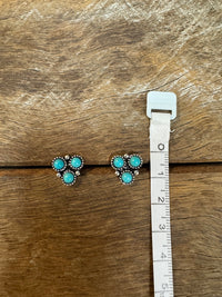Western Earrings - Turquoise Stud