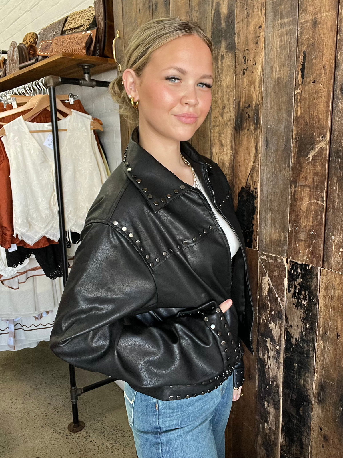 Sandy Jacket - Black Leather