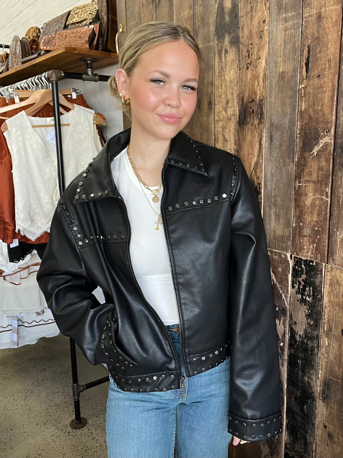 Sandy Jacket - Black Leather