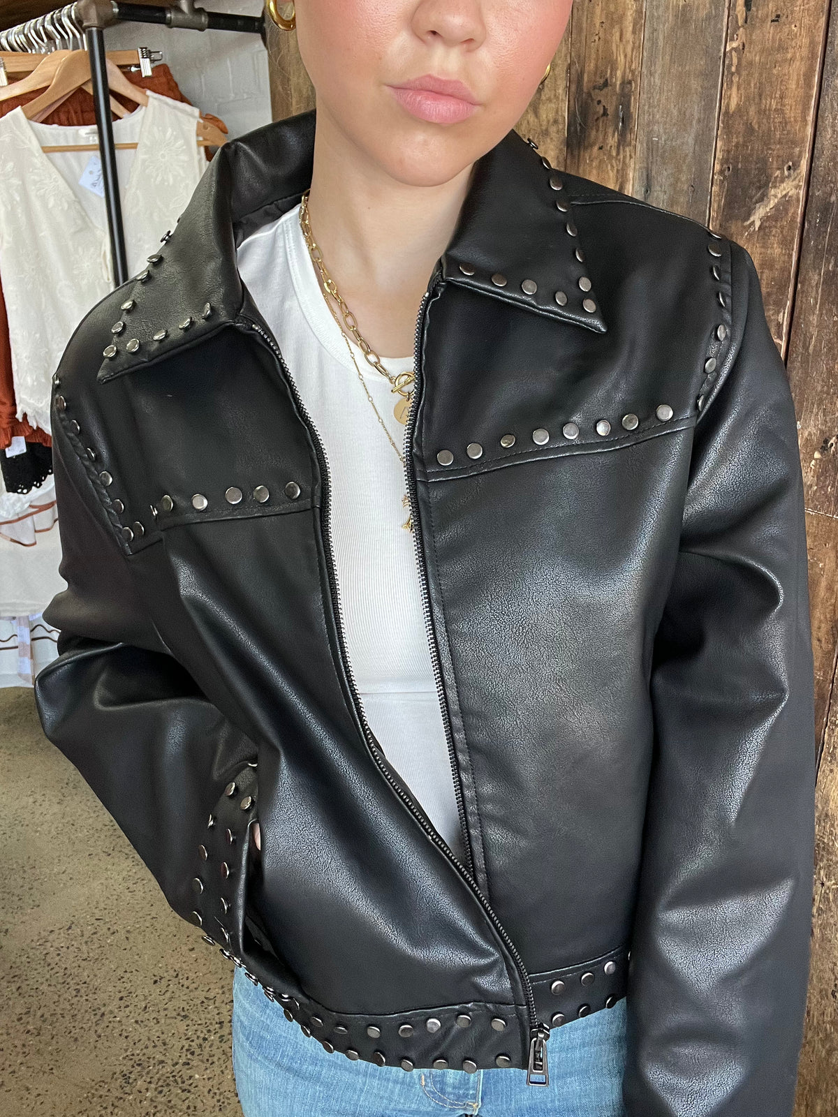 Sandy Jacket - Black Leather