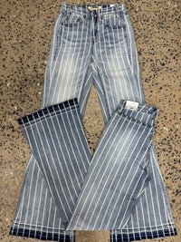 Rock & Roll Cowgirl Jeans - W8H2533 - Stripe High Rise Trouser