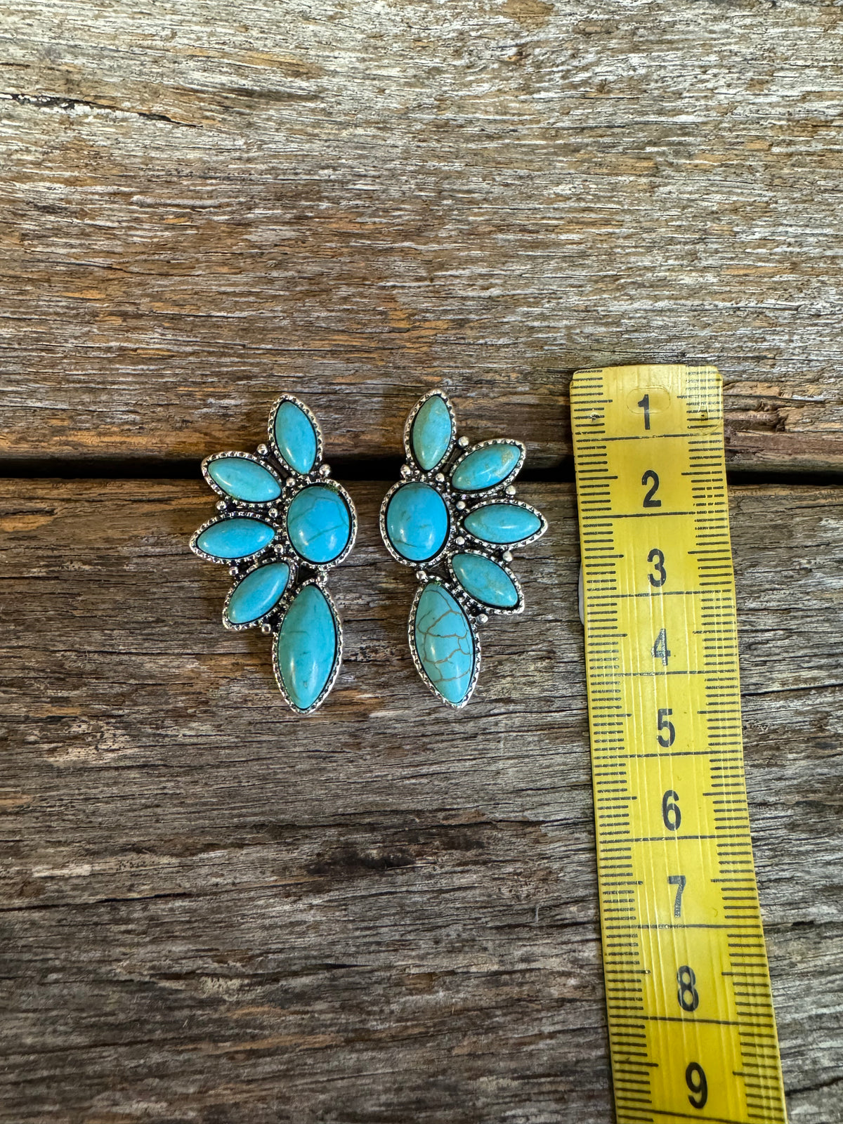 Western Earrings - Turquoise Stone