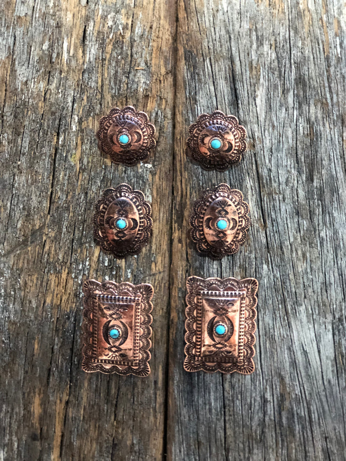 Earring Trio - Copper and Turquoise