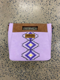 Wrangler Top Handle Aztec Embroidered Crossbody - Purple (WG220-9360PP)