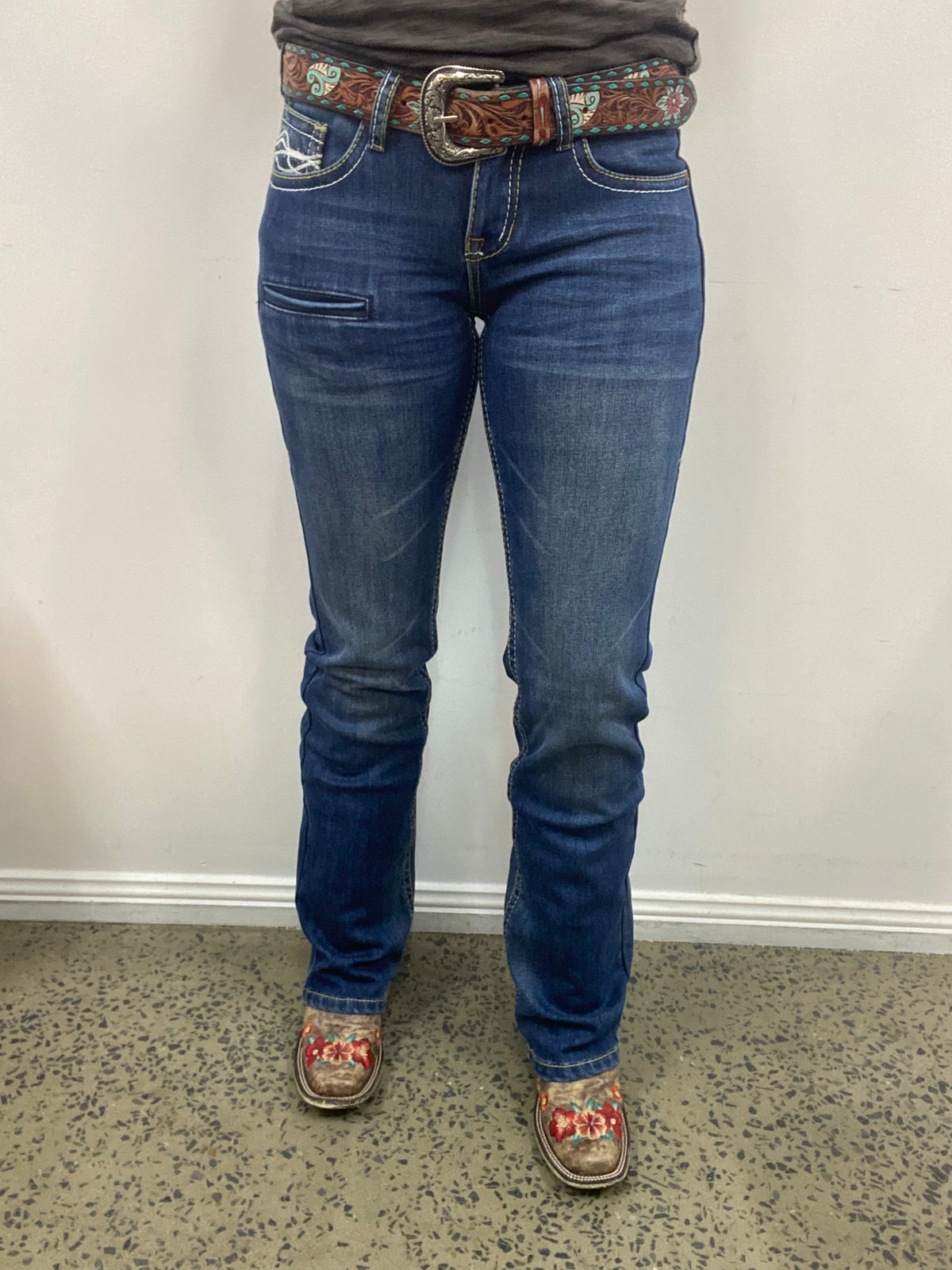 Cowgirl Tuff Jeans - DFMI Medium Flannel