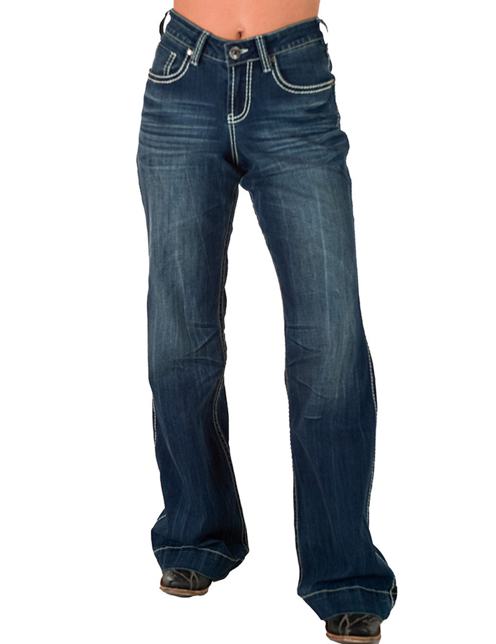 Cowgirl Tuff Jeans - Edgy Wide Leg