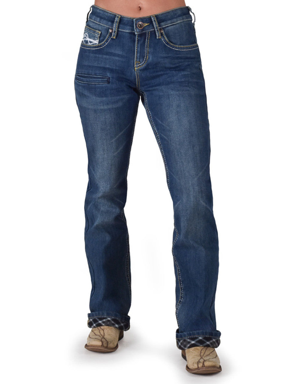 Cowgirl Tuff Jeans - DFMI Medium Flannel