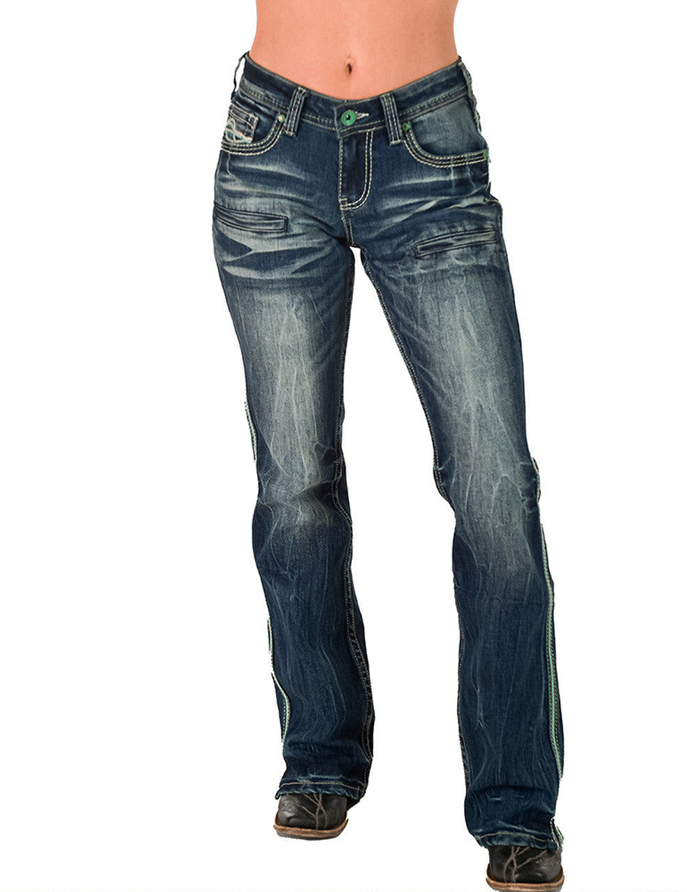 Cowgirl Tuff Jeans - Twisted Turquoise