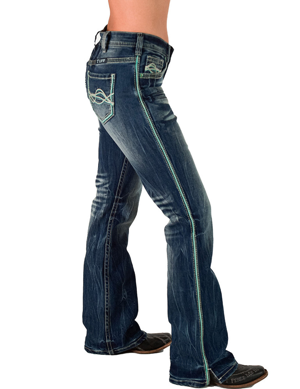 Cowgirl Tuff Jeans - Twisted Turquoise