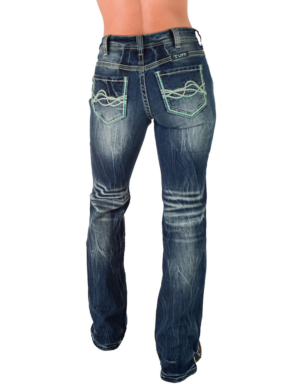 Cowgirl Tuff Jeans - Twisted Turquoise