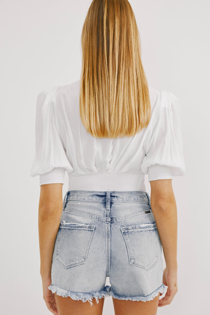 KanCan - Light Wash High Rise Shorts (KC7972M)