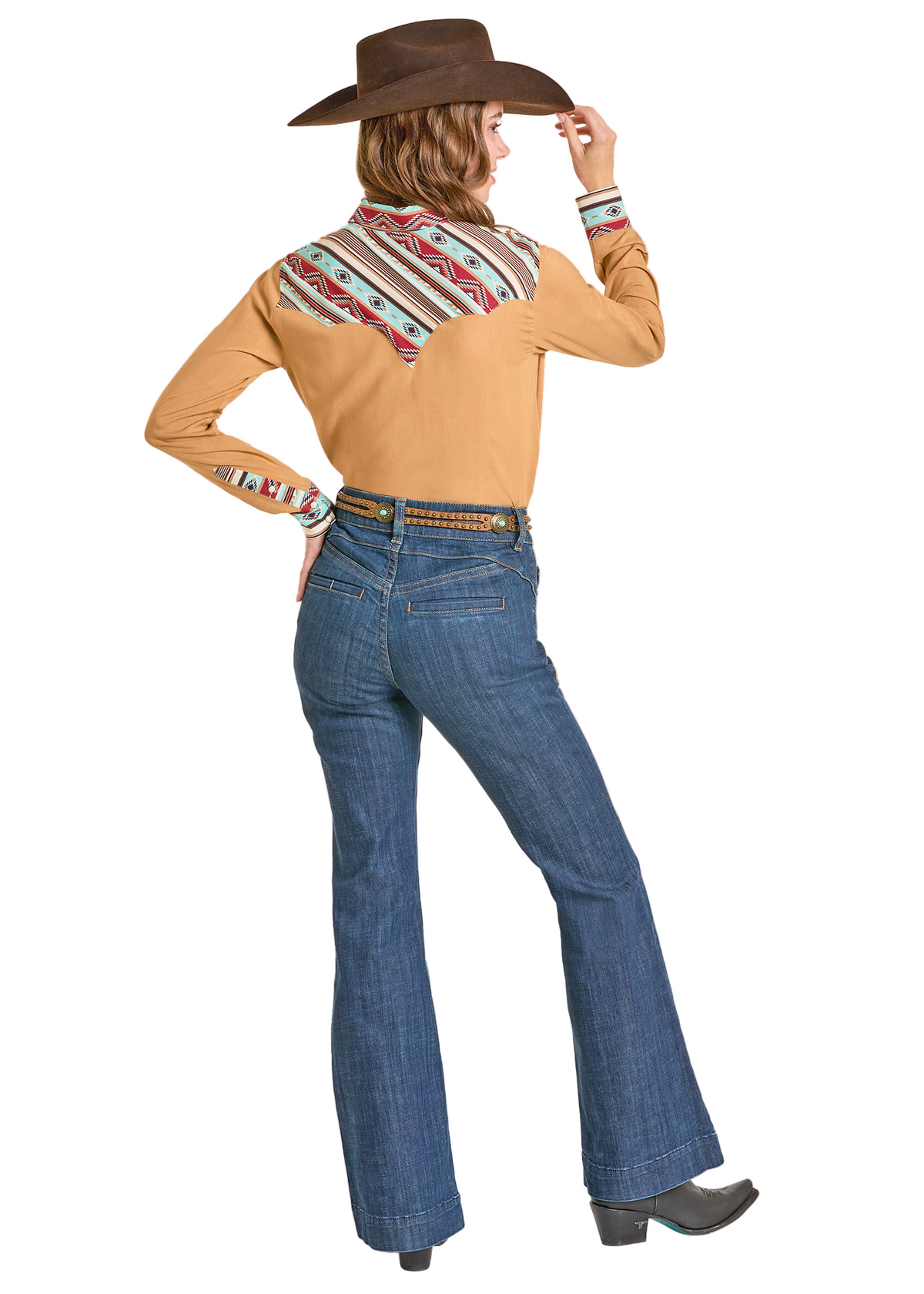 Rock and Roll - Jacquard Yoke Long Sleeved Snap (LWN2S07113)