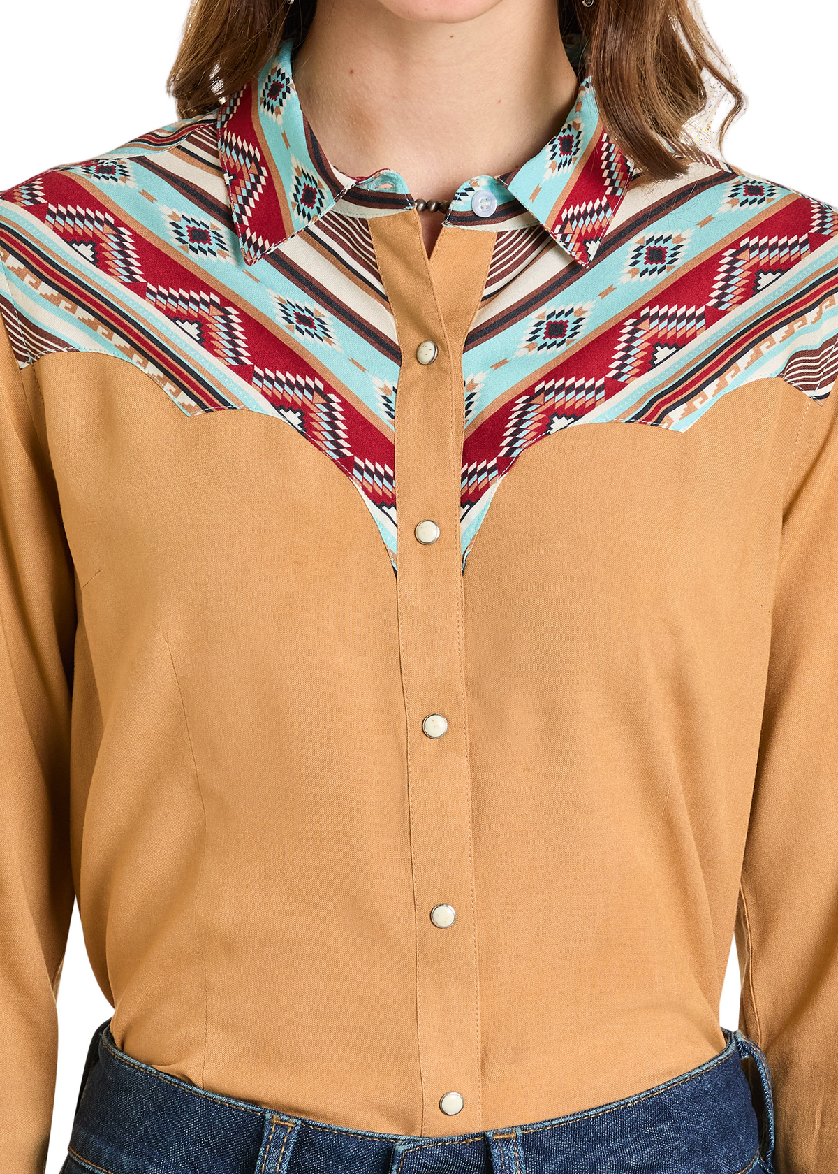 Rock and Roll - Jacquard Yoke Long Sleeved Snap (LWN2S07113)