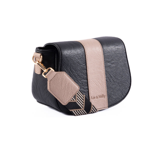 Liv & Milly - Lizzie Crossbody (Black/Taupe)