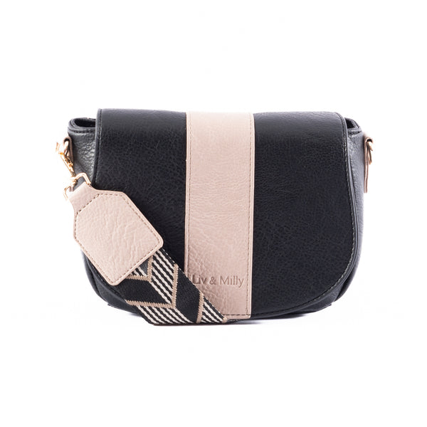 Liv & Milly - Lizzie Crossbody (Black/Taupe)